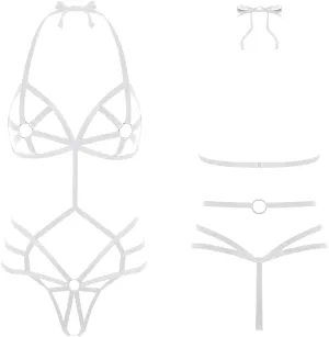 Valentines Lingerie for Women Teddy Lingerie for Women Bodysuit Strappy Lingerie