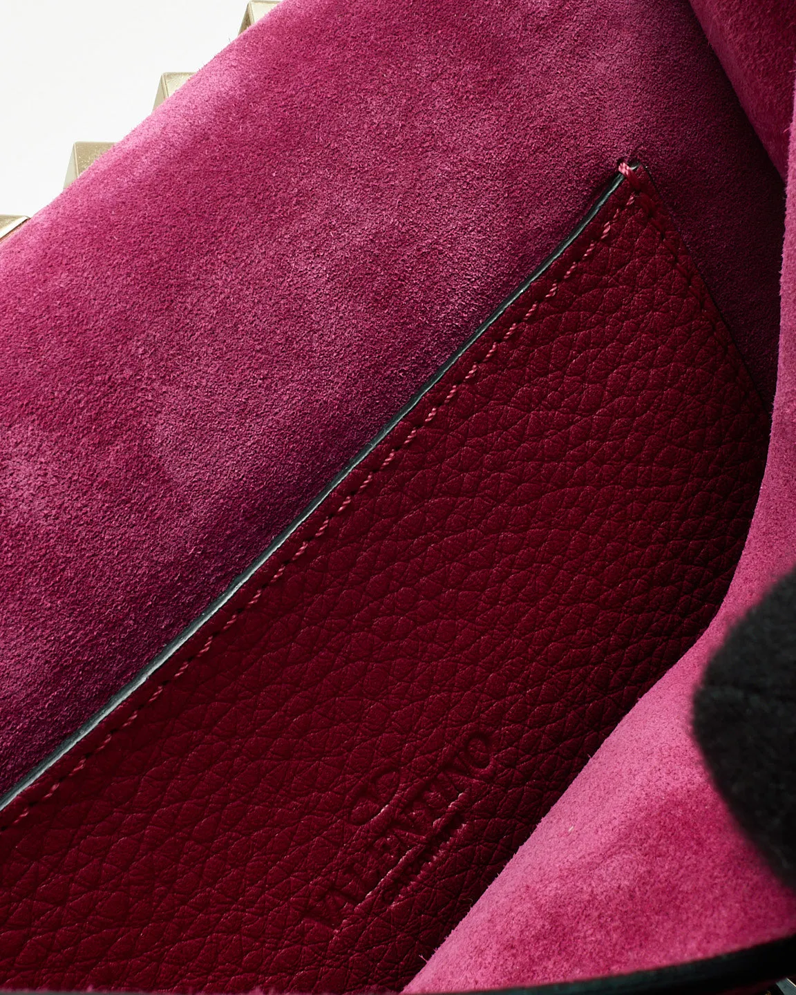 Valentino Pink Grained Leather Small Rockstud Crossbody Bag