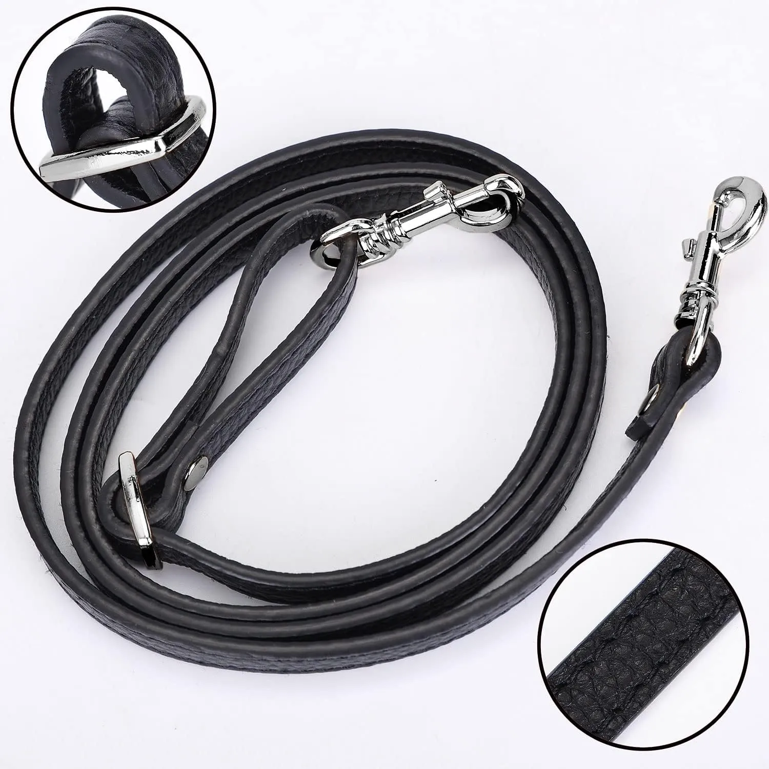VanEnjoy Adjustable Genuine Leather Crossbody Straps Replacement - Width 1/2“, Length 25”-51”