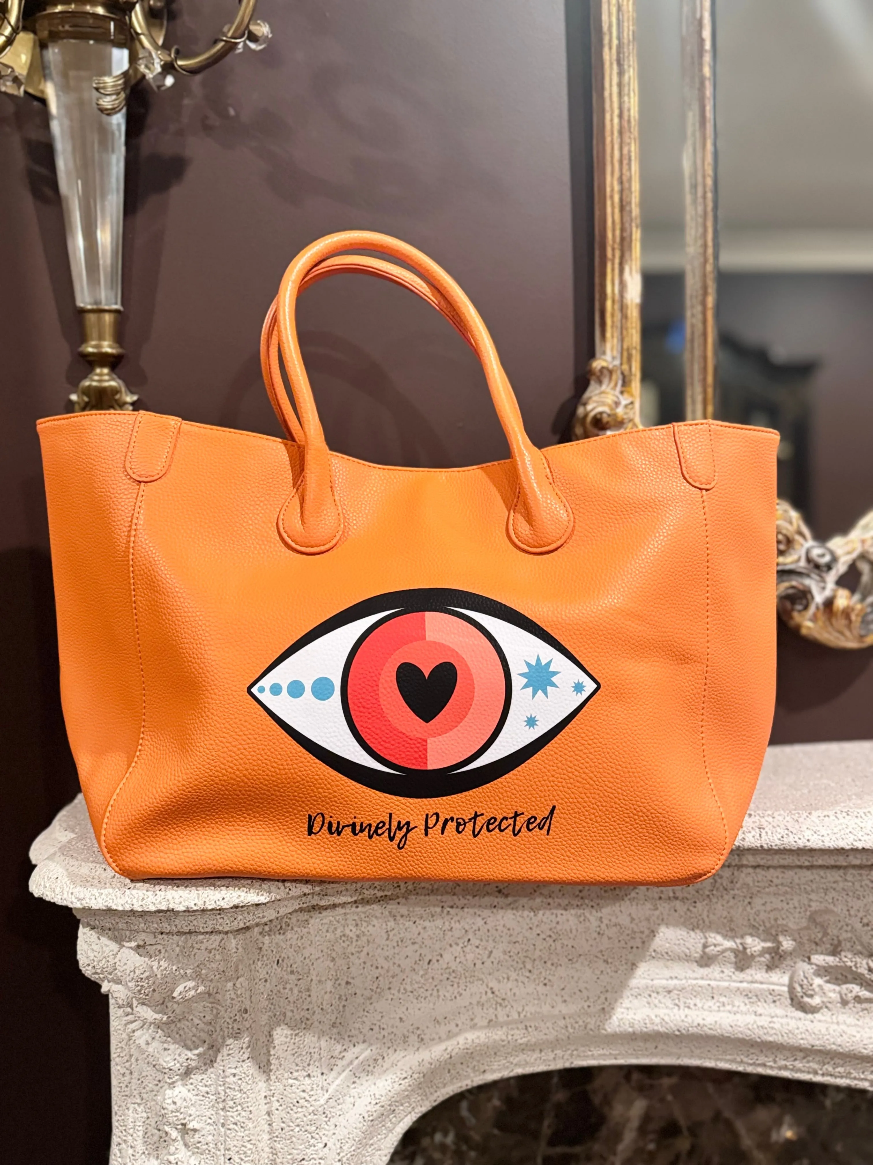 Vegan Leather Divinely Protected Evil Eye Bag