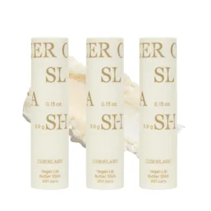 Vegan Lip Butter Stick with Shea Butter & Squalane 0.13oz – Hydrating Lip Balm for Dry, Chapped Lips | Plant-Based Lip Care with 6 Natural Oils | Overnight Lip Mask | Pack of 3