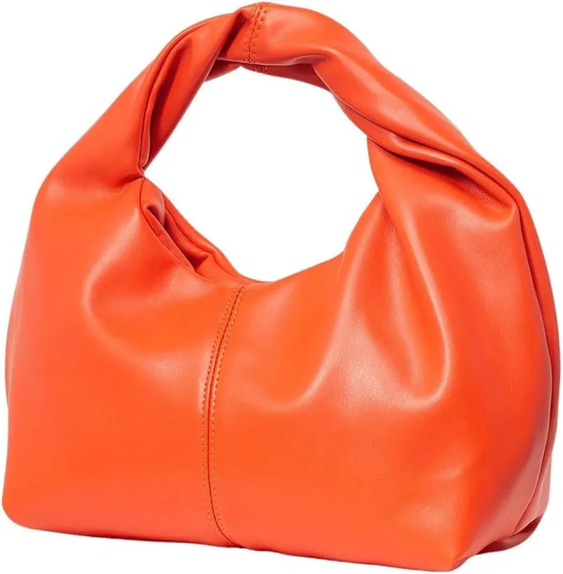 Verdusa Women's Ruched Hobo Mini Handbag Clutch Purse Dumpling Pouch Bag