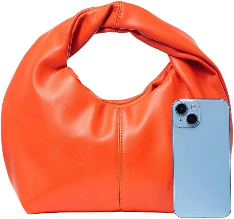 Verdusa Women's Ruched Hobo Mini Handbag Clutch Purse Dumpling Pouch Bag