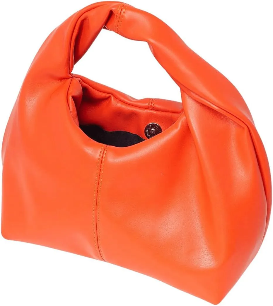 Verdusa Women's Ruched Hobo Mini Handbag Clutch Purse Dumpling Pouch Bag