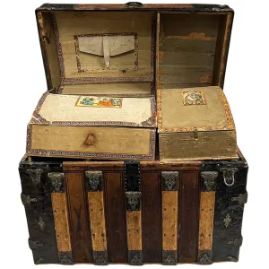 Victorian Dome Top Steamer Trunk