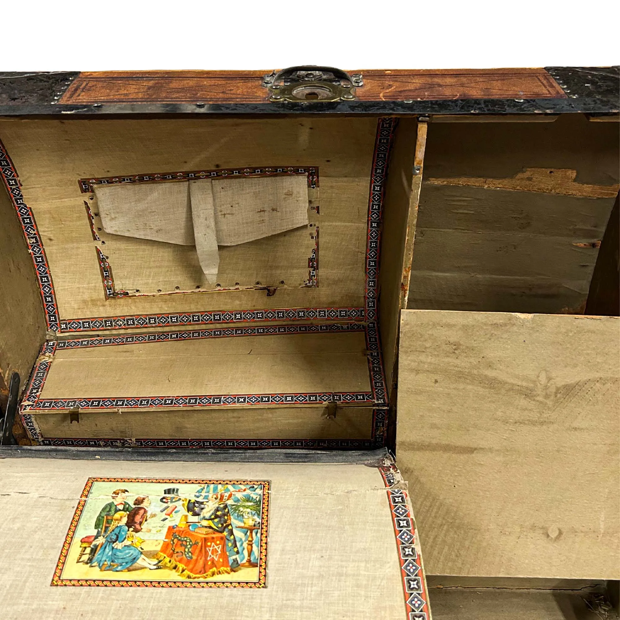 Victorian Dome Top Steamer Trunk