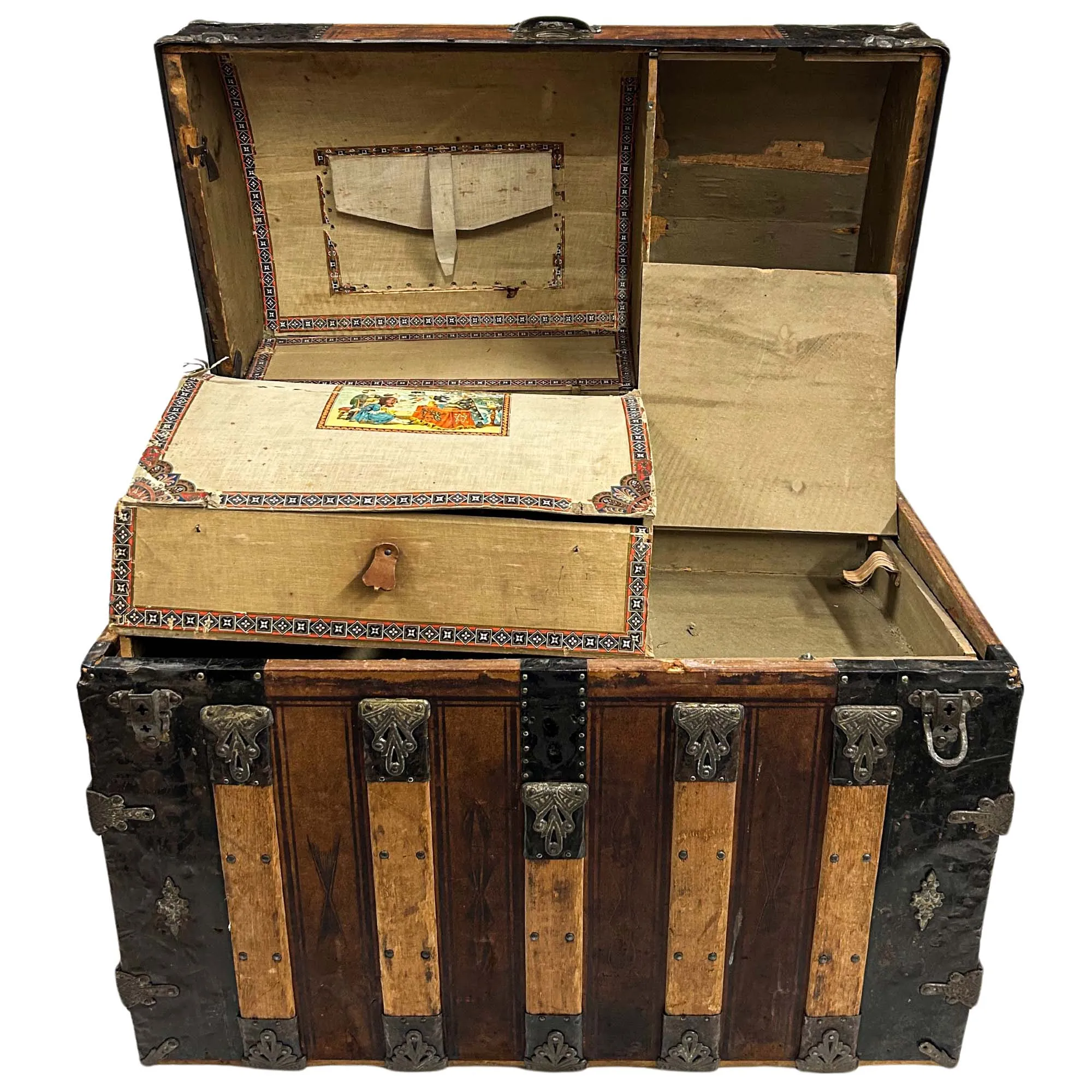 Victorian Dome Top Steamer Trunk