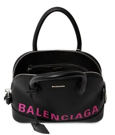 Ville S Leather Tote, Black
