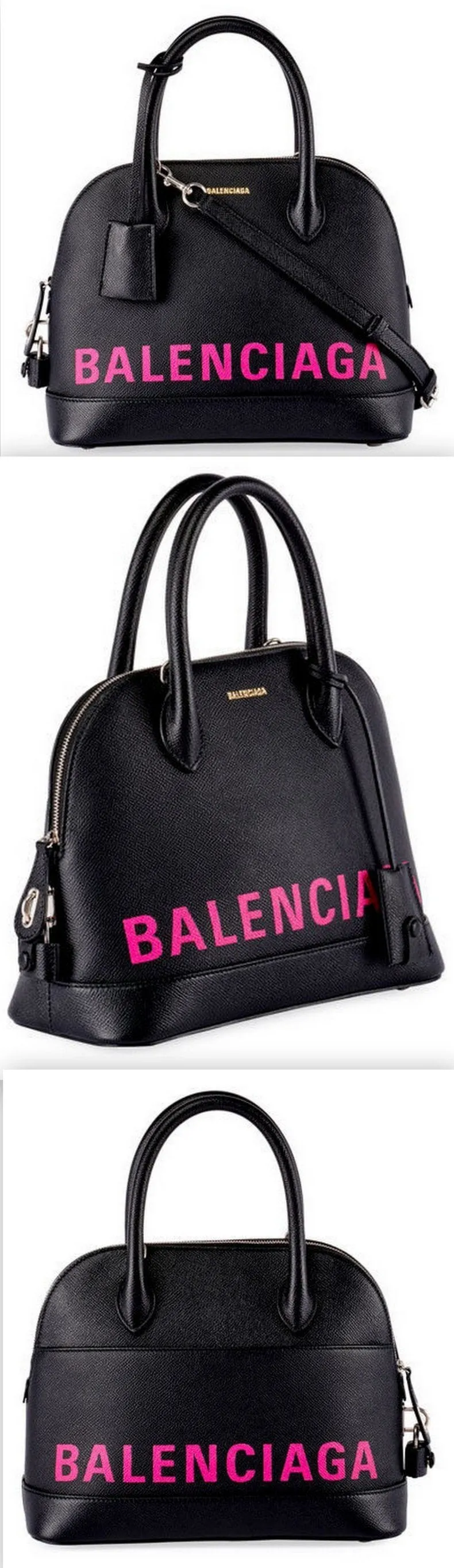 Ville S Leather Tote, Black