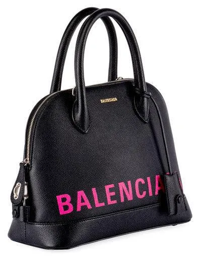 Ville S Leather Tote, Black