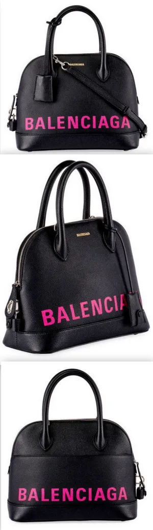 Ville S Leather Tote, Black