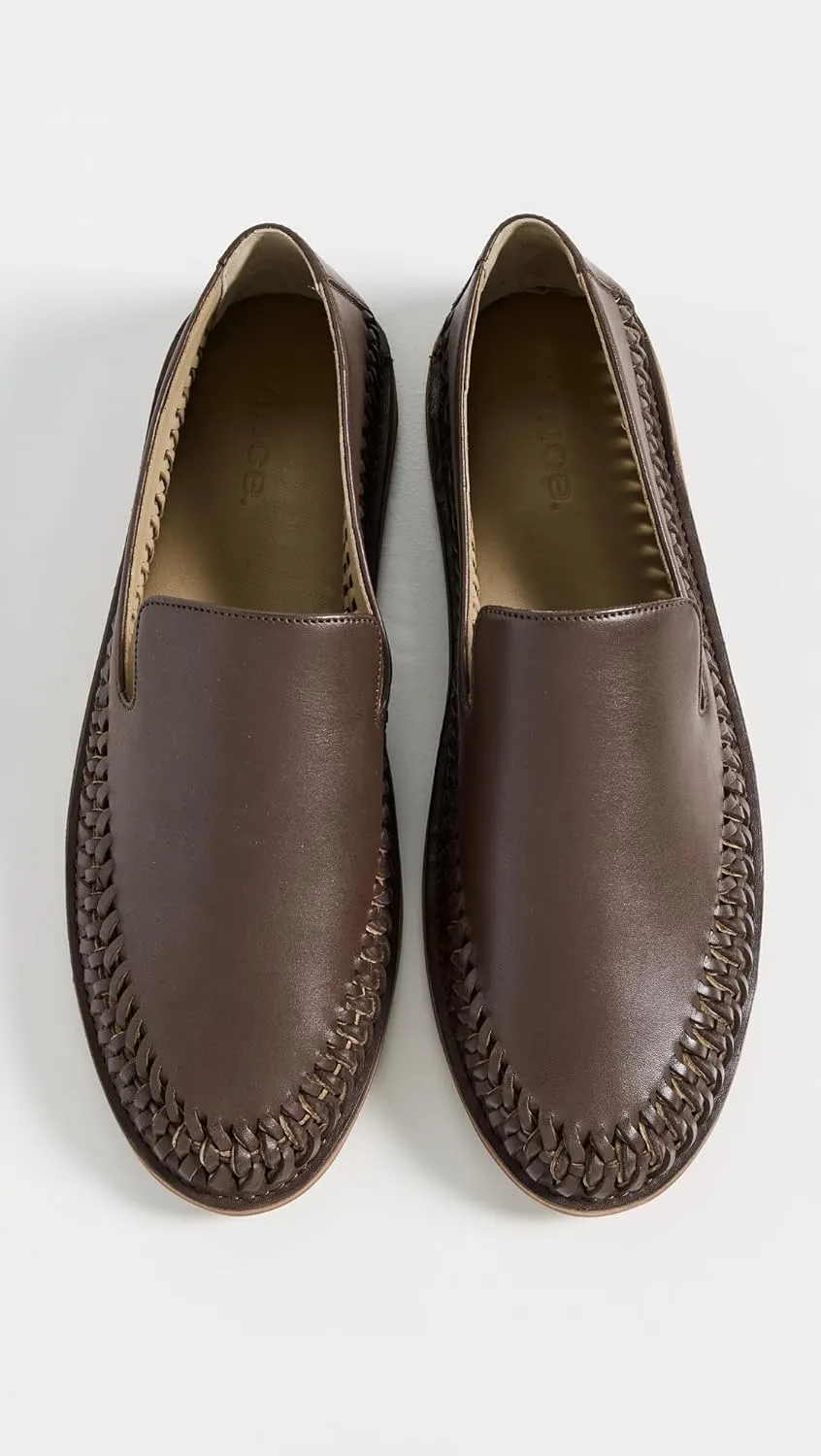 Vince Men's Desmond Woven Leather Slip Ons