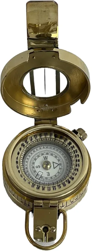 Vintage Brass Engineer Compass – Precision Navigation Tool for Surveying & Outdoor Adventures