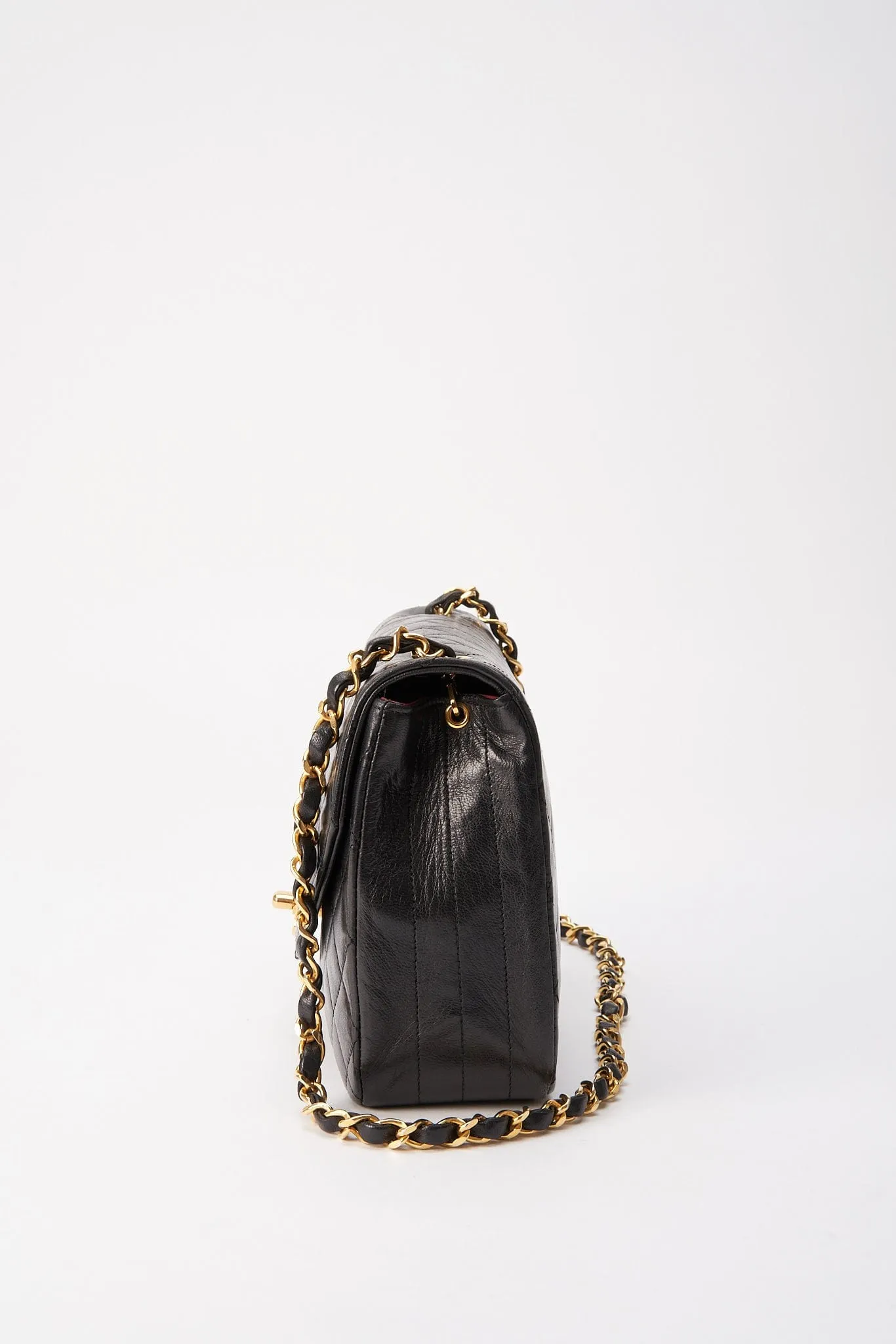 Vintage Chanel Black Single Flap with 24k gold plated hardware