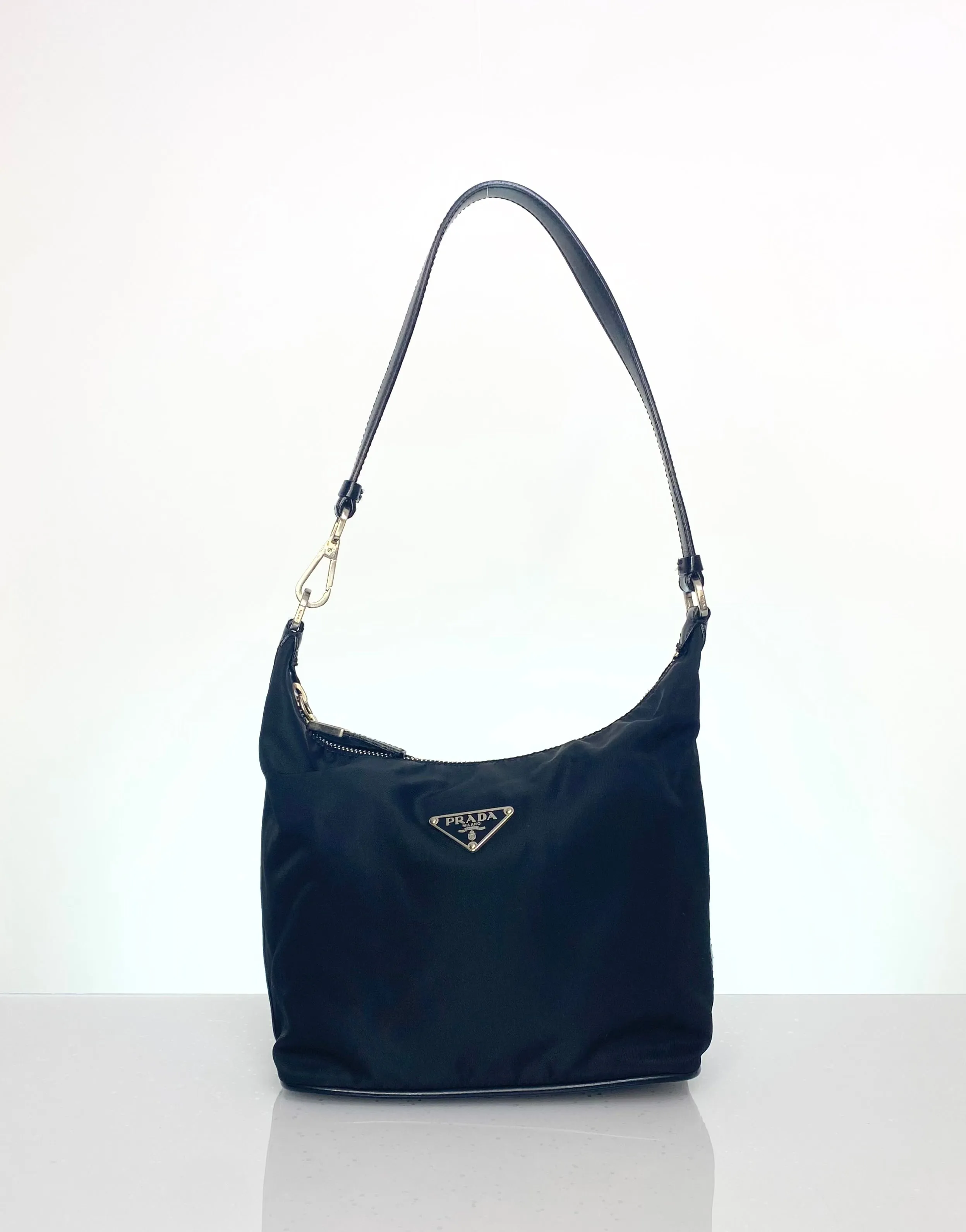 Vintage Prada Nylon Hobo w/ Hook Strap