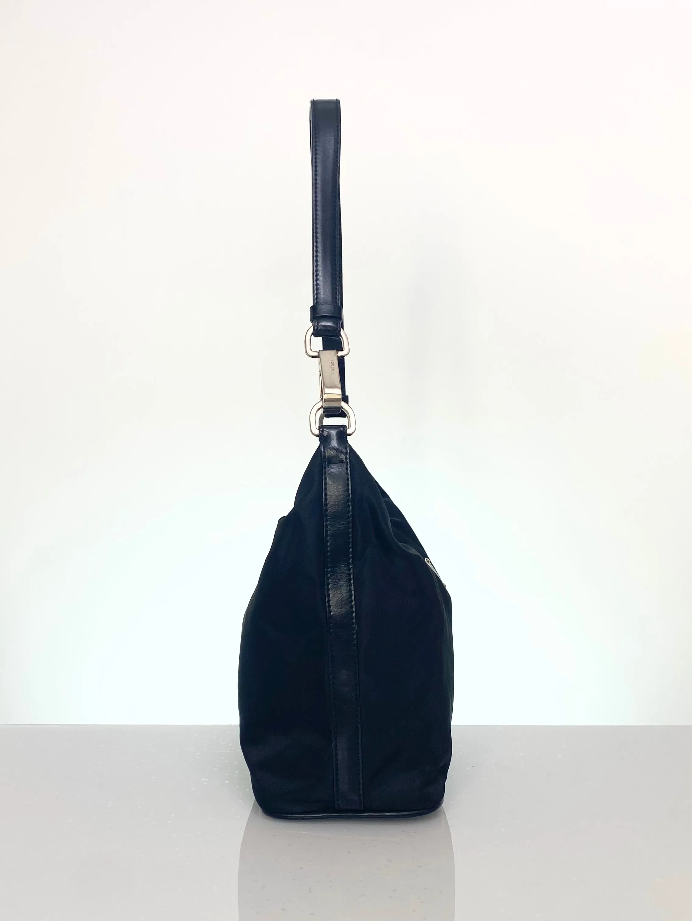 Vintage Prada Nylon Hobo w/ Hook Strap
