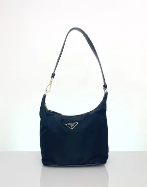 Vintage Prada Nylon Hobo w/ Hook Strap