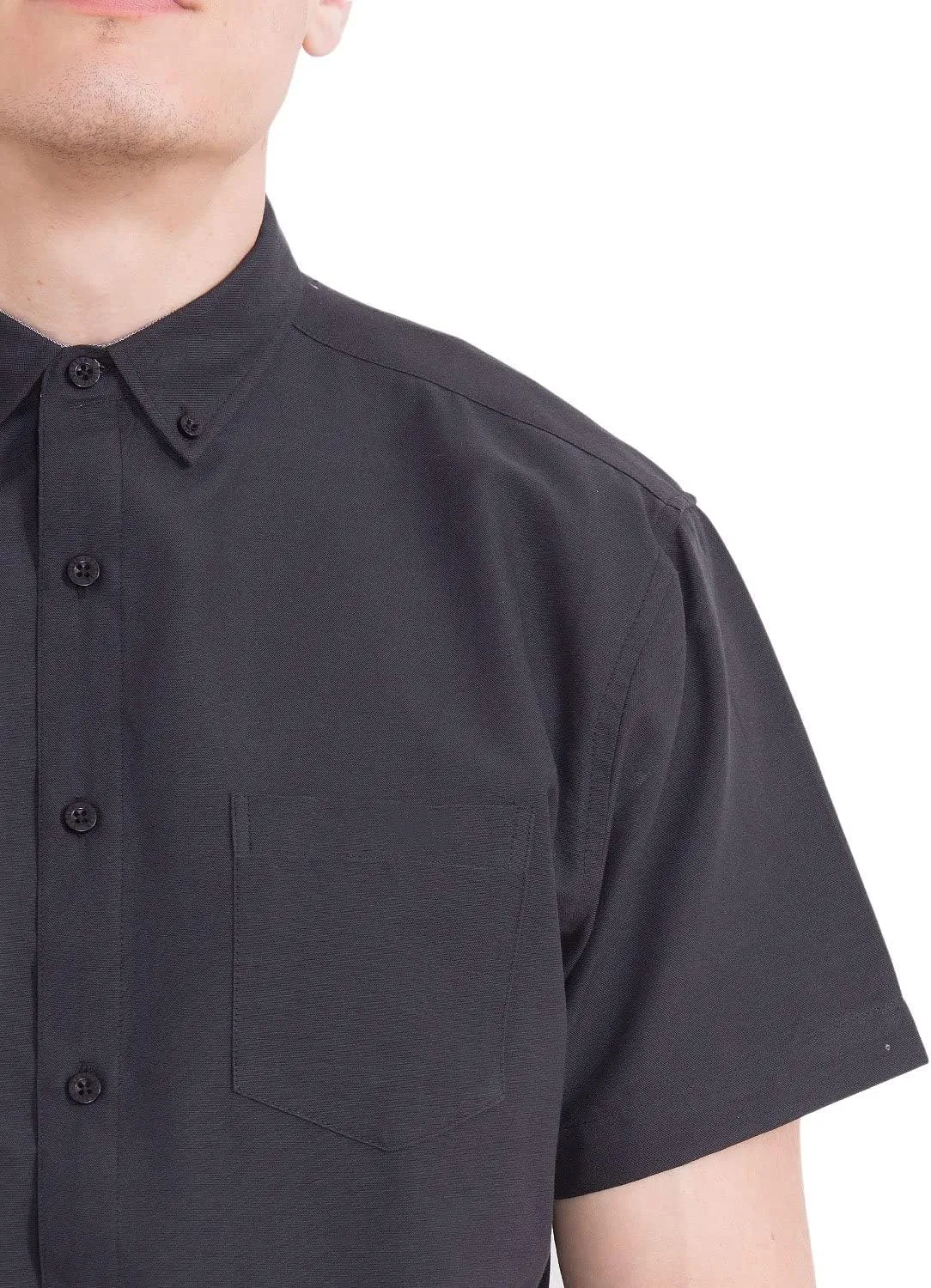 Visive Mens Shirts Multi Packs Short Sleeve Button Down Dress Shirts Solid Color Big and Tall