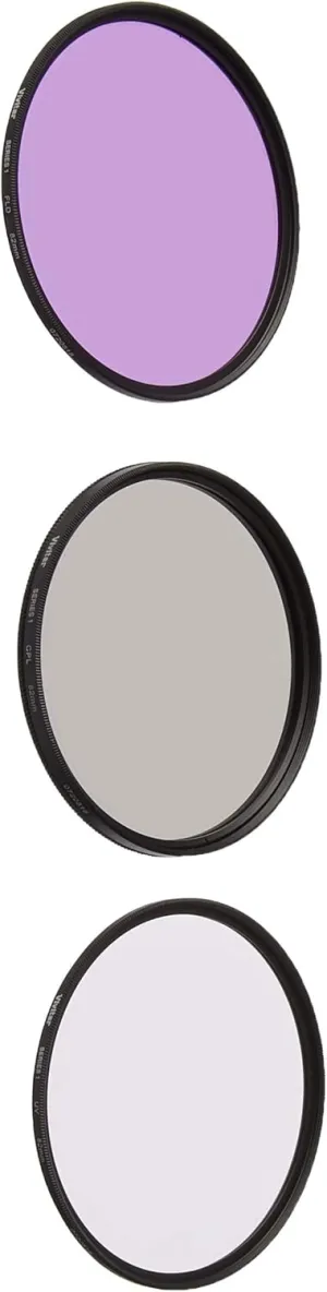Vivitar VIV-FK3-82 3 Piece Filter Kit 82mm UV-FDL/CPL (Black)