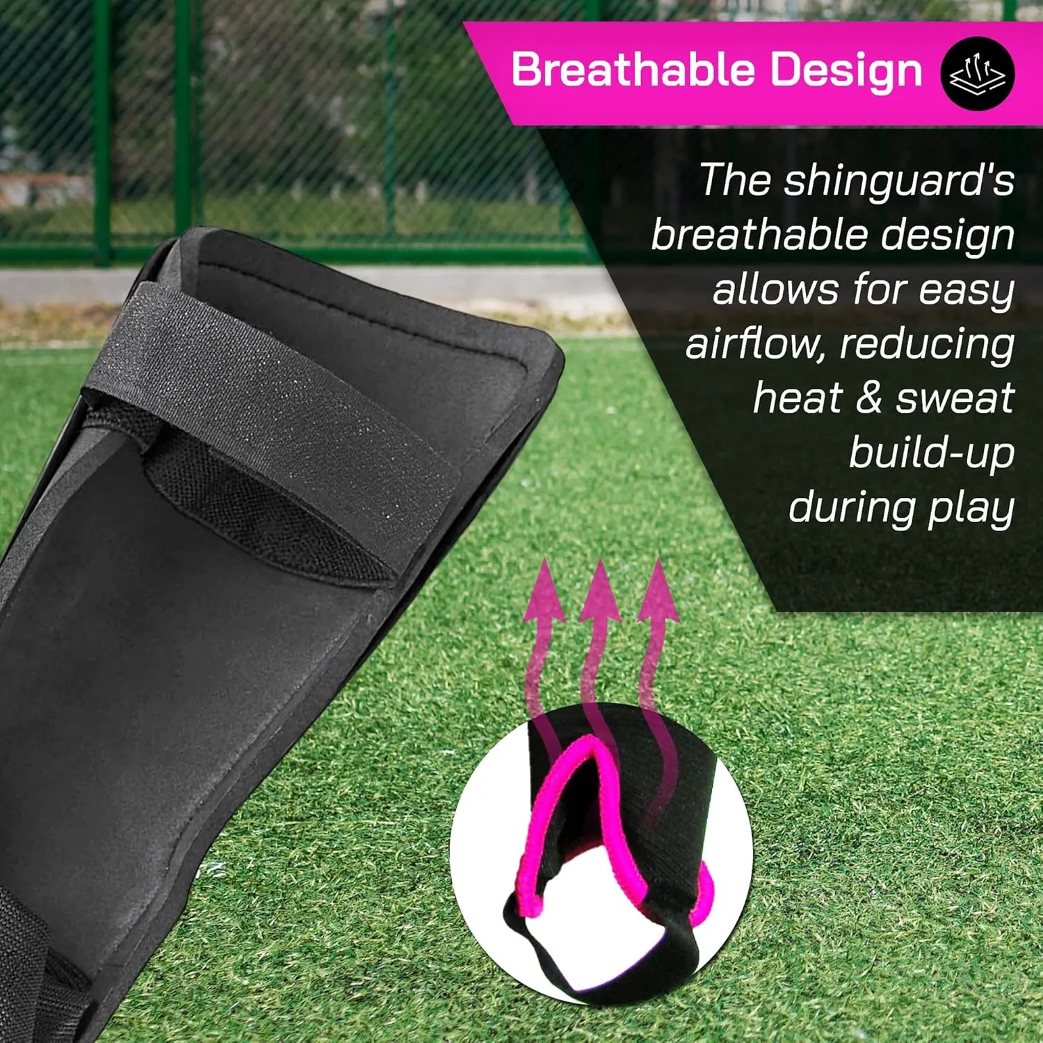 Vizari Cali Soccer Shin Guards for Kids & Adults with Ankle Protection | Lightweight Soccer Shin Guards with Non-Slip Adjustable Straps
