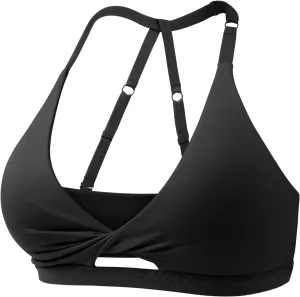 VOYJOY Workout Sports Bras for Women Padded Backless Strappy Fitness Wireless Gym Medium Impact Bra Yoga Crop Top