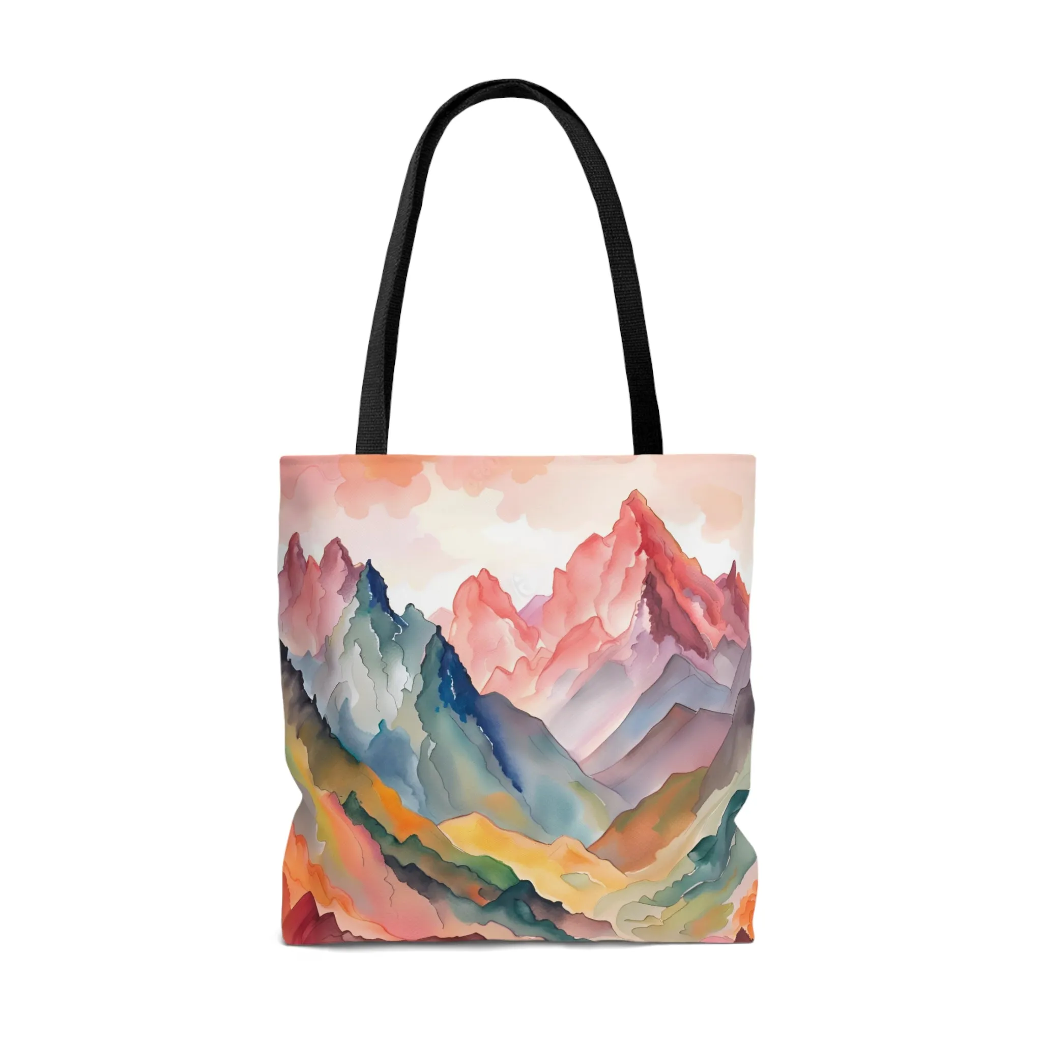'Watercolor Mountains' Tote Bag