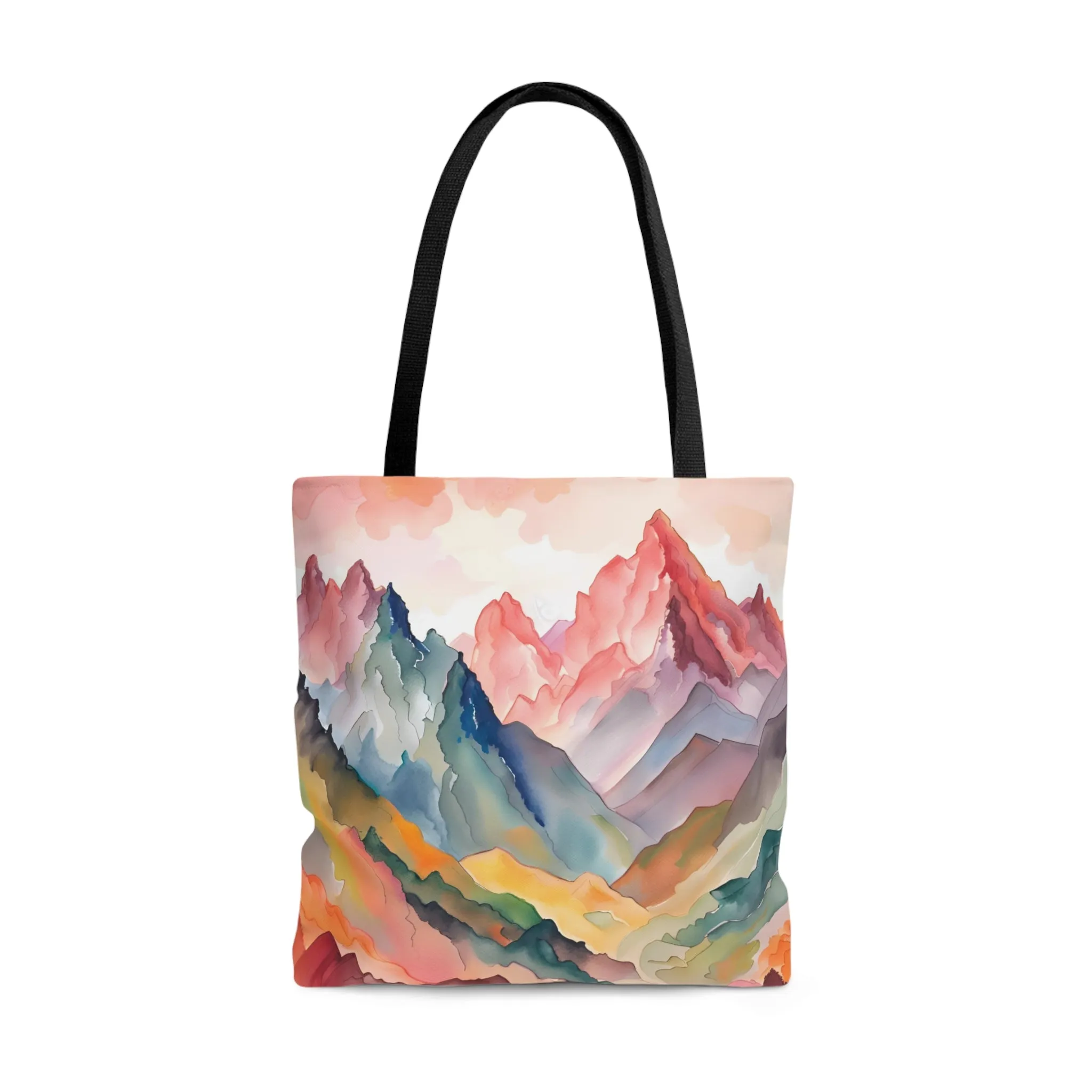 'Watercolor Mountains' Tote Bag