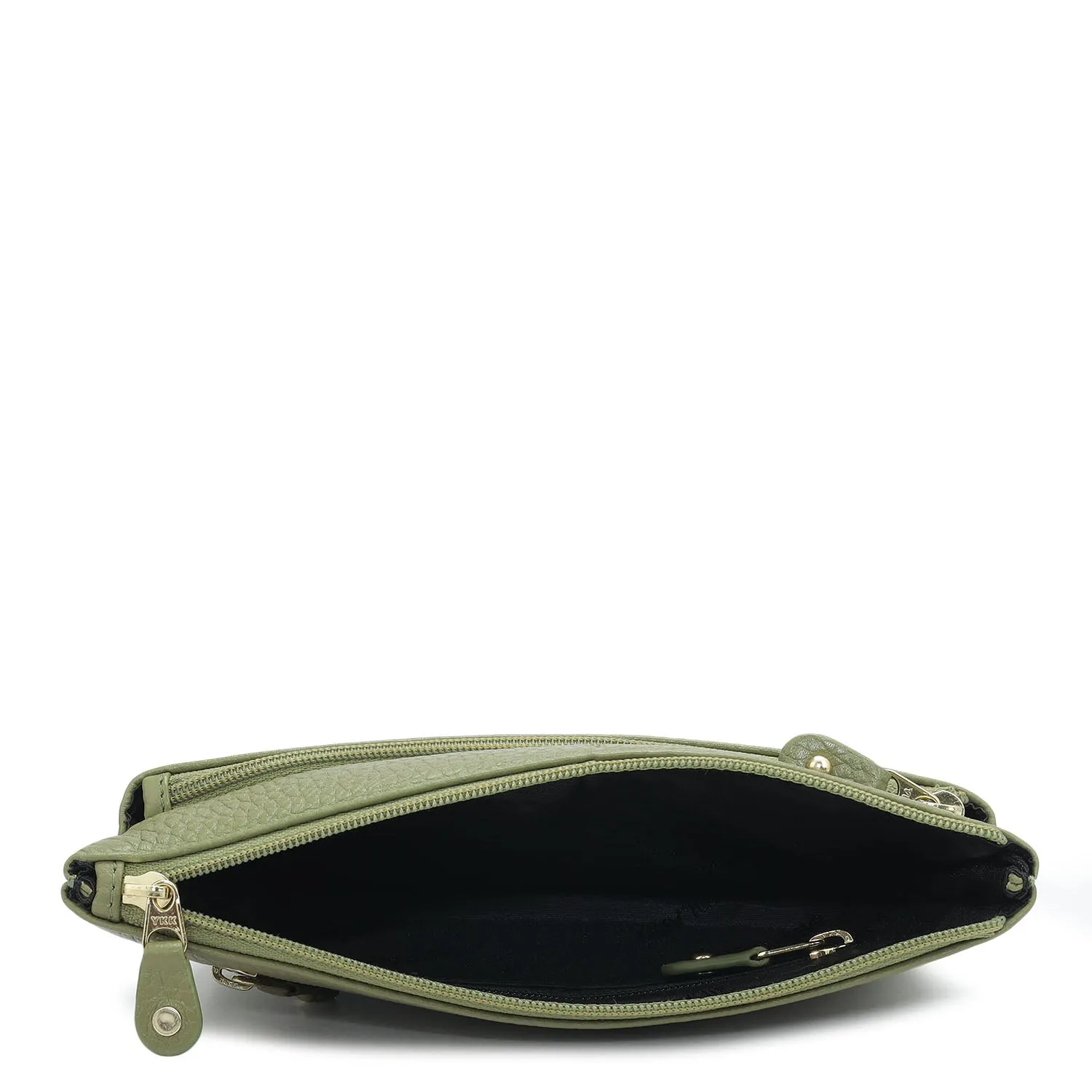 Wax Leather Multi Pouch - Fern