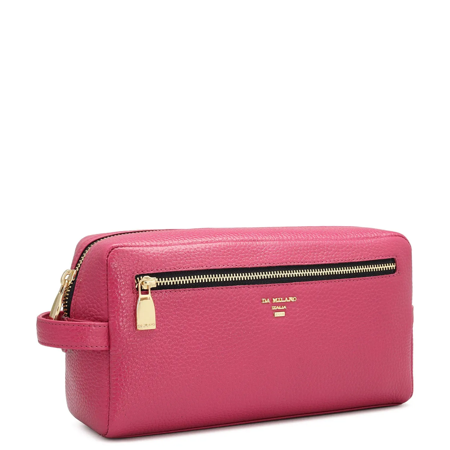 Wax Leather Multi Pouch - Magenta
