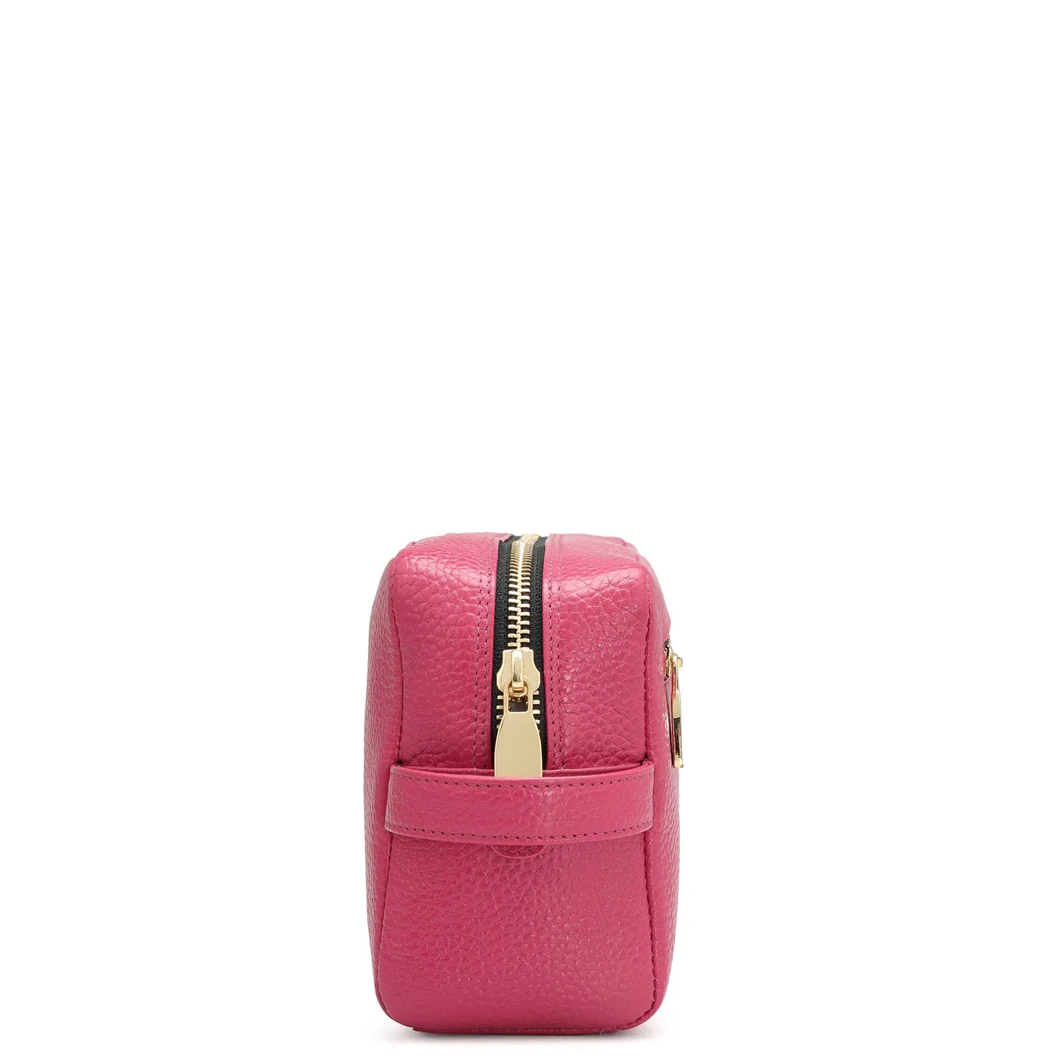 Wax Leather Multi Pouch - Magenta