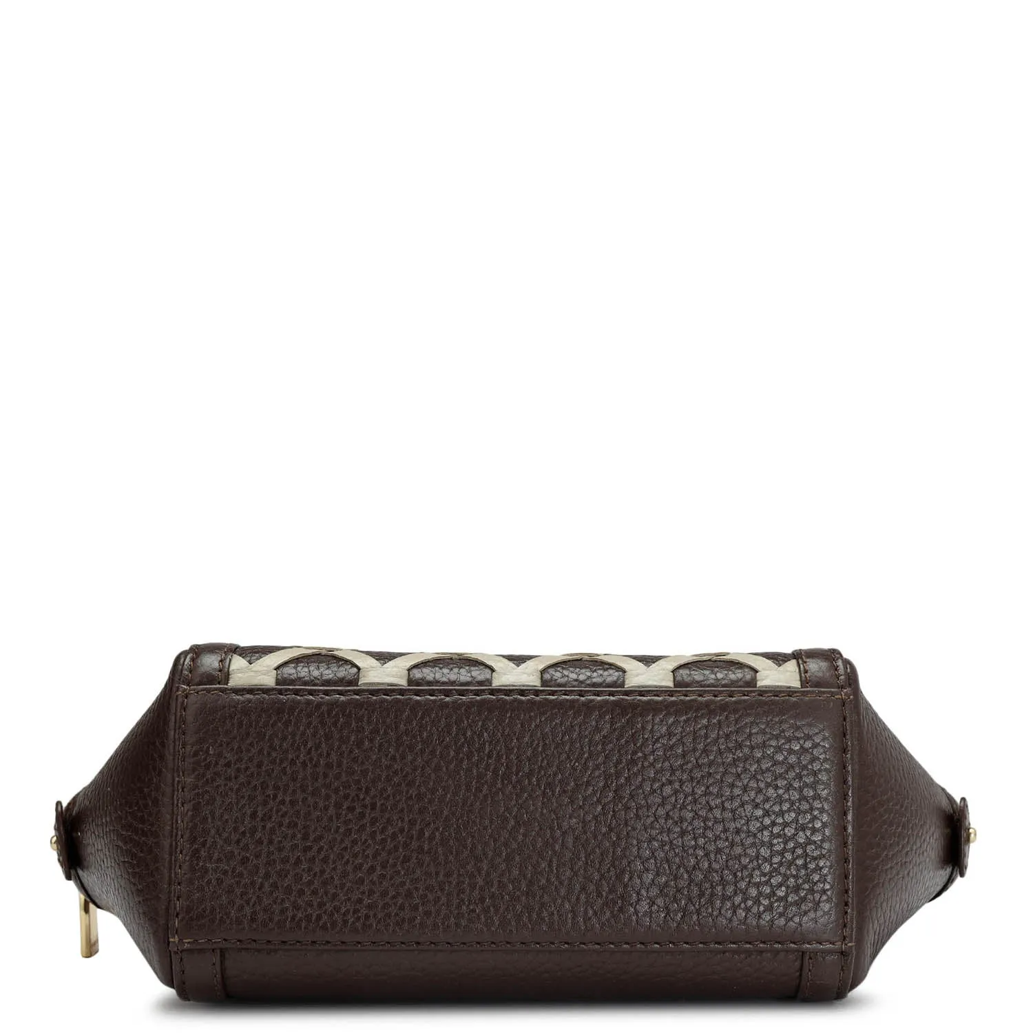 Wax Leather Vanity Pouch - Chocolate