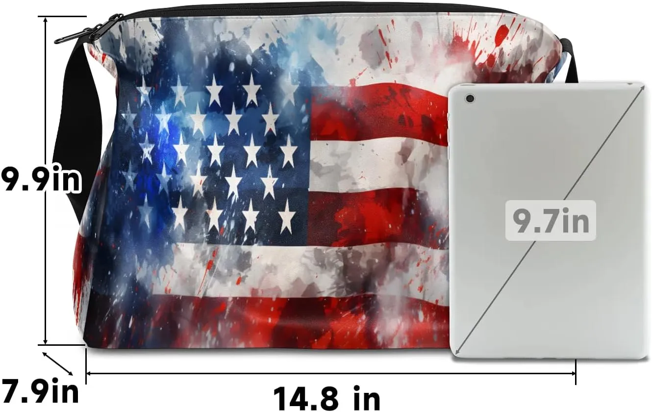 Weekend Bag America Flag Retro Prints Lightweight Carry On Duffel Bag Waterproof Gym Bag Pu Leather Duffle Bag for Workout Travel Sport