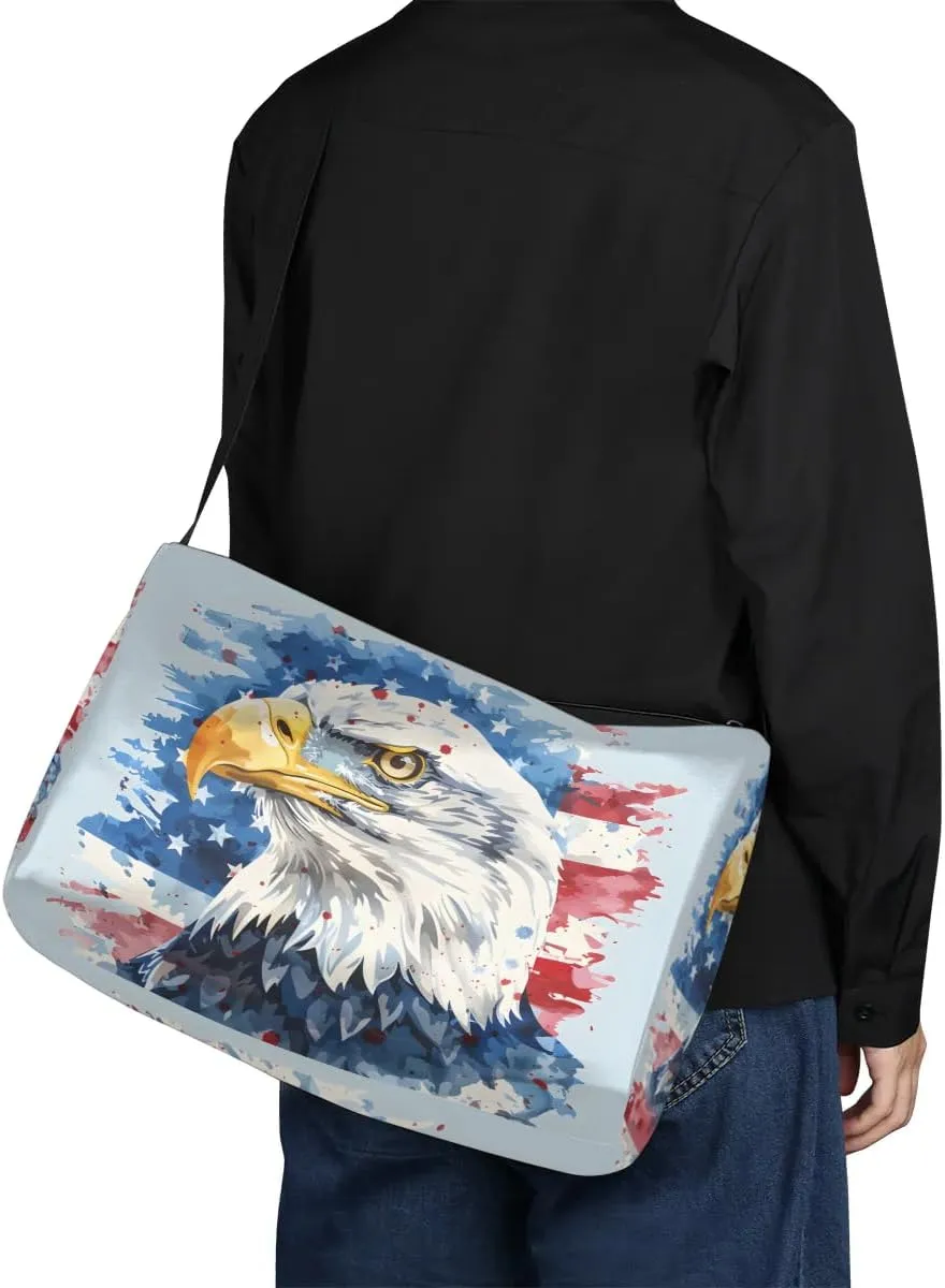 Weekend Bag America Patriotic Flag Printing Lightweight Carry On Duffel Bag Waterproof Gym Bag Pu Leather Duffle Bag for Workout Travel Sport