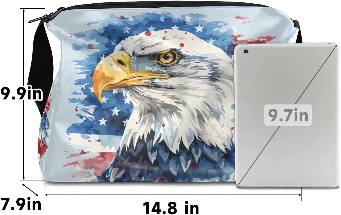 Weekend Bag America Patriotic Flag Printing Lightweight Carry On Duffel Bag Waterproof Gym Bag Pu Leather Duffle Bag for Workout Travel Sport