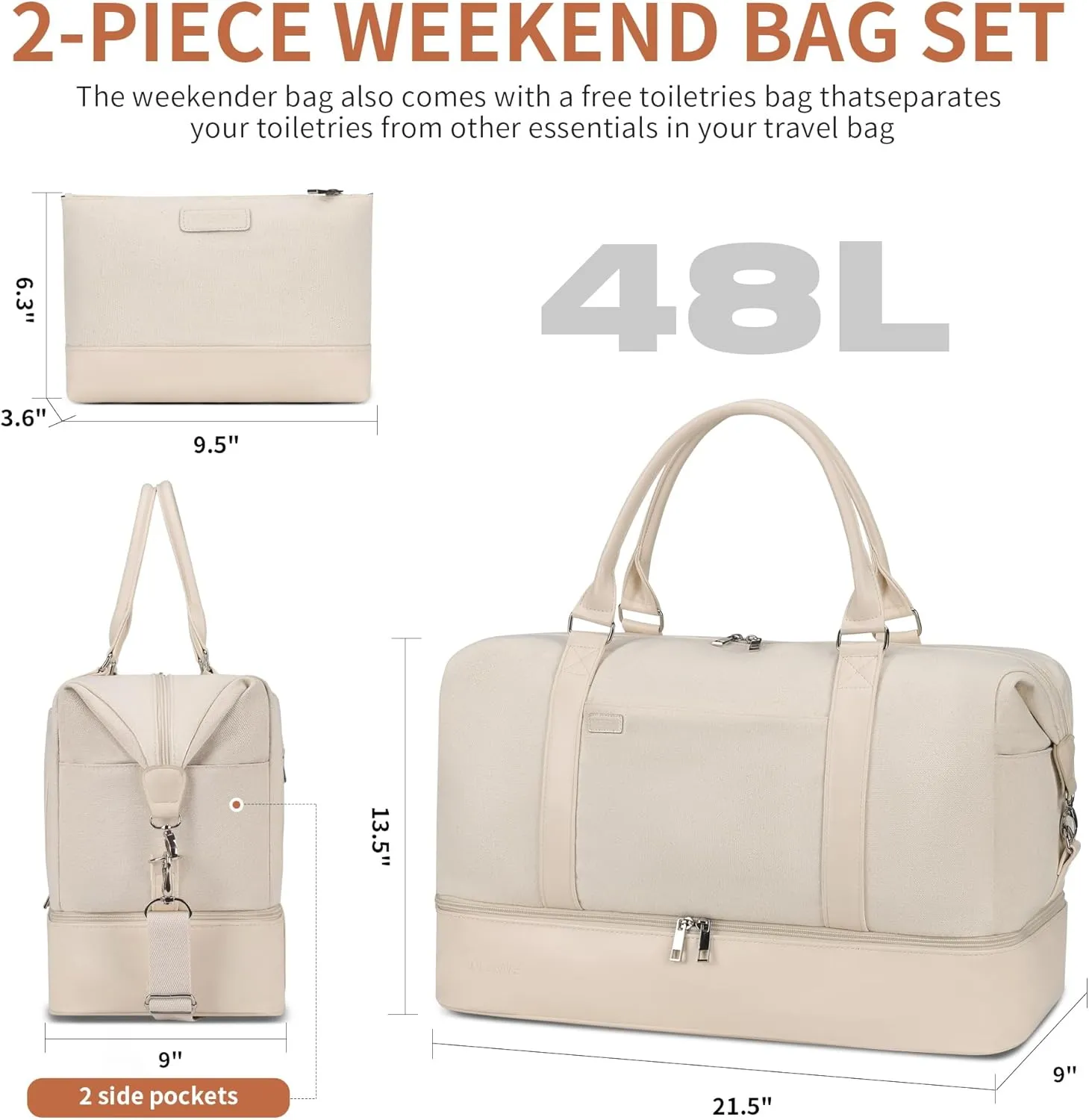 Weekender bag Weekender Bags For Women With Shoe Compartment Large Capacity Travel Overnight Bags Perfect For Travel