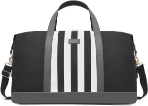 Weekender Bags for Women Cheap Canvas Overnight Bags Clearance Travel Duffle Bag with Trolley Sleeve Valentine's Day Gifts for Her，Black
