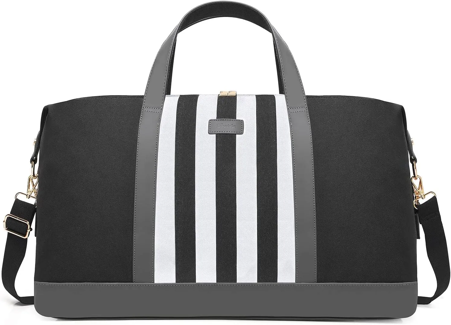 Weekender Bags for Women Cheap Canvas Overnight Bags Clearance Travel Duffle Bag with Trolley Sleeve Valentine's Day Gifts for Her，Black