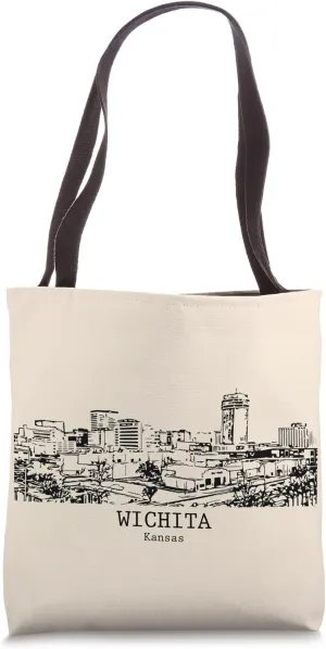 Wichita Kansas Vintage Retro Travel Souvenir Tote Bag