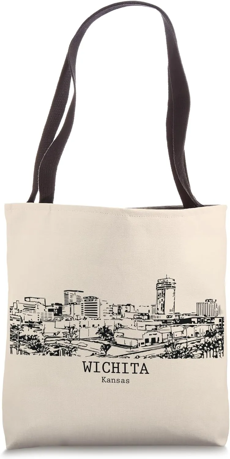 Wichita Kansas Vintage Retro Travel Souvenir Tote Bag