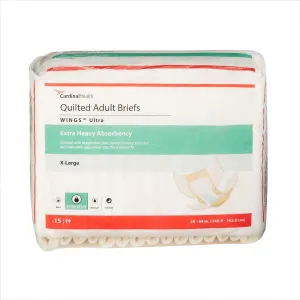 Wings Plus Quilted Protective Underwear for Unisex Adults, 60 Count, X-Large