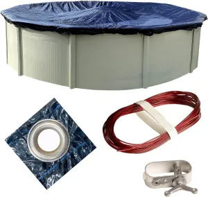Winter Pool Cover for Above Ground Pools, 15’ Ft., Round Winter Aboveground Pool Cover, 8-Year Warranty, Includes Winch and Cable, Superior Strength & Durability, UV Protected