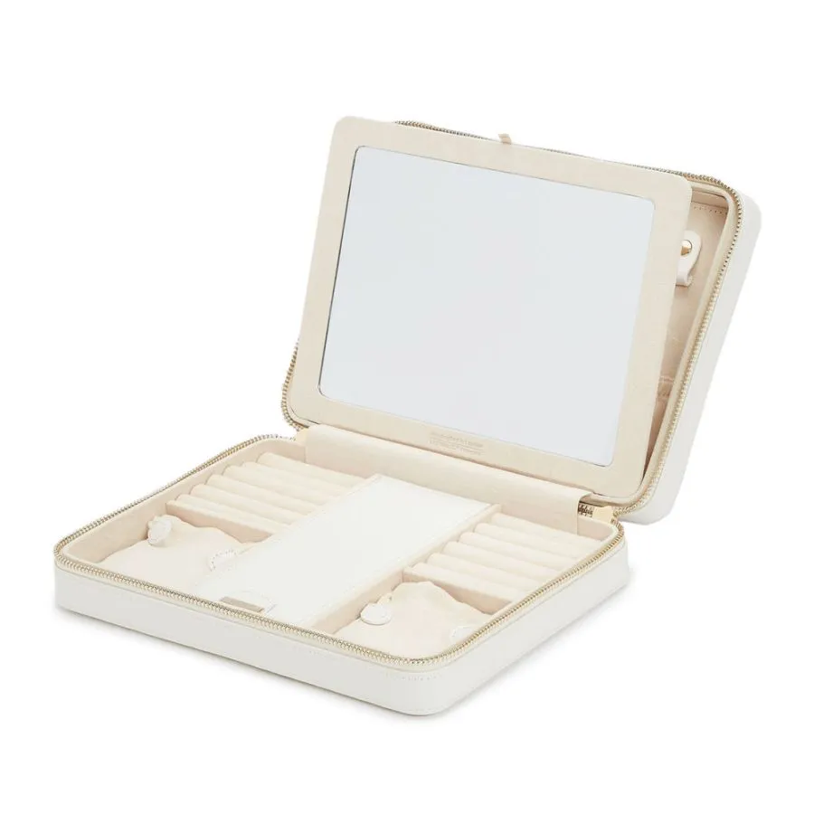 Wolf 1834 "Maria" Large Zip Case- White