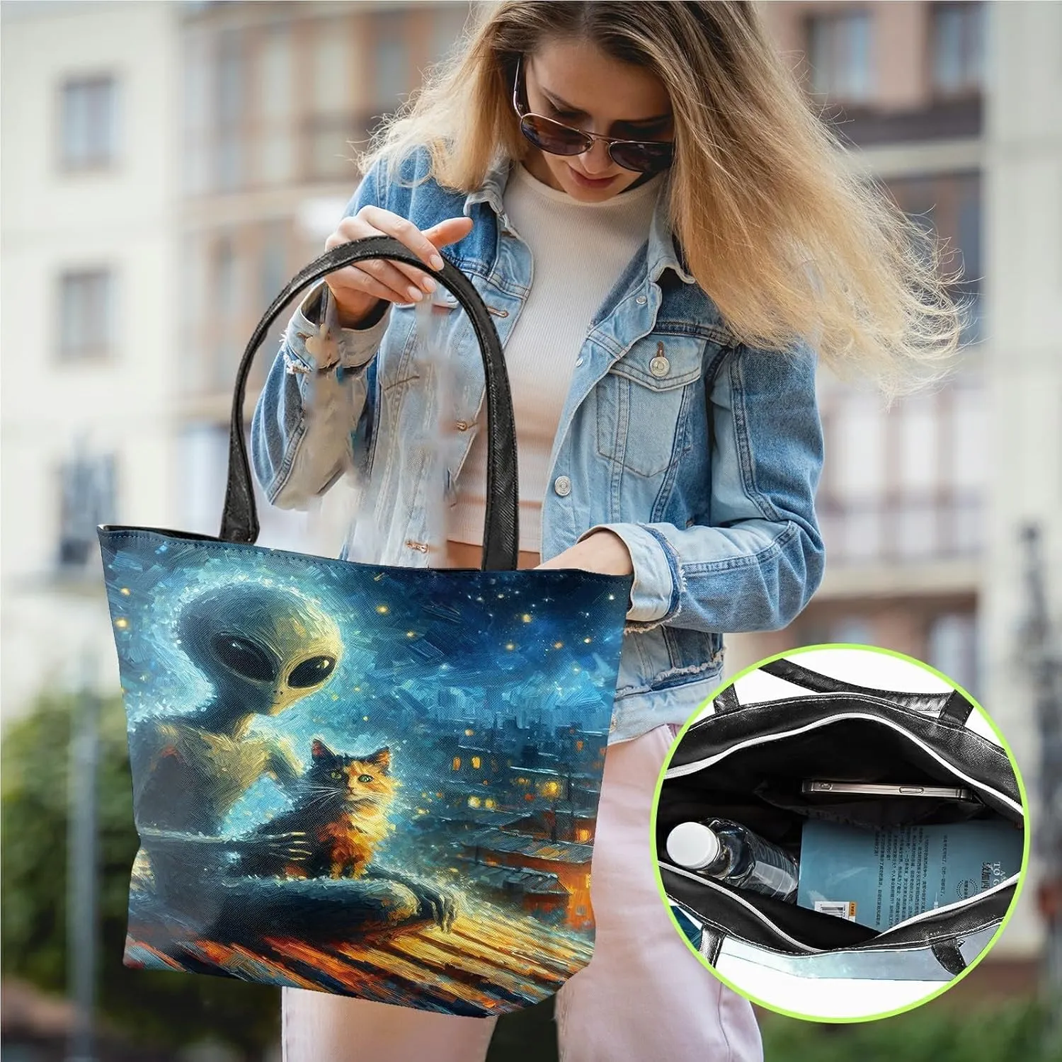 Women Hobo Handbag Small Tote Bag Beach Travel Bag