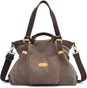 Women Hobo Handbags Canvas Casual Vintage Shoulder bag Daily Purse Tote Crossbody Shopper Bag