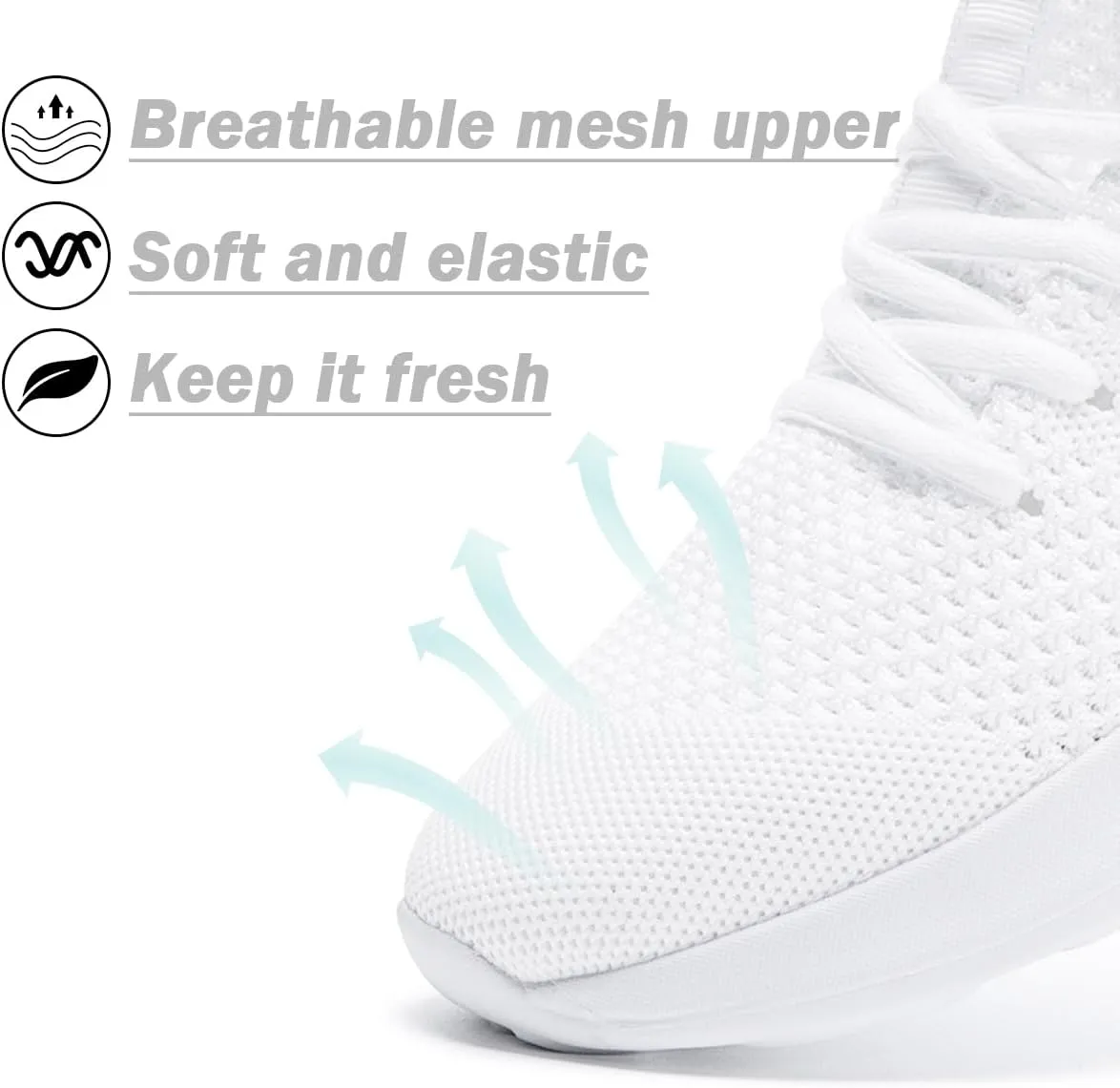 Women Running Shoes Walking Training Sneakers Sport Gym Fitness Tennis Shoes Non Slip Comfortable Lightweight Fashion Shoe for Casual Jogging Mesh Breathable Sneaker