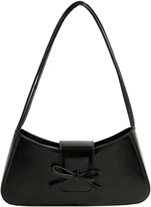Women’s Bow-tie Hobo Handbags Fashion Y2k Purse Soft Designer Vegan Leather Shoulder Underarm Bag for Travel Shopping 2025