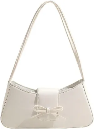 Women’s Bow-tie Hobo Handbags Fashion Y2k Purse Soft Designer Vegan Leather Shoulder Underarm Bag for Travel Shopping 2025