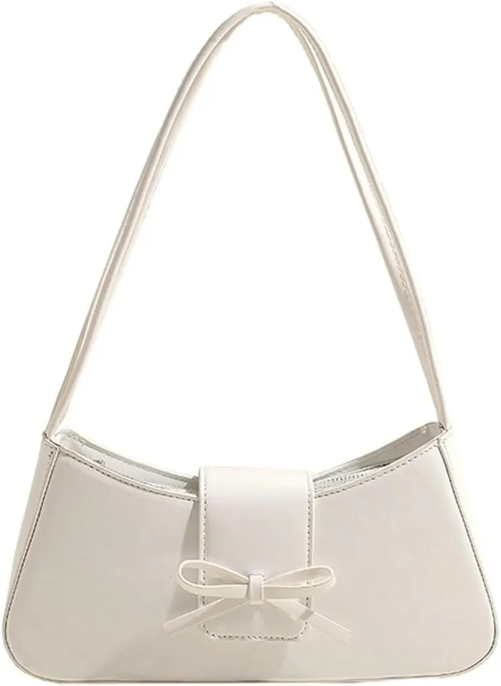 Women’s Bow-tie Hobo Handbags Fashion Y2k Purse Soft Designer Vegan Leather Shoulder Underarm Bag for Travel Shopping 2025