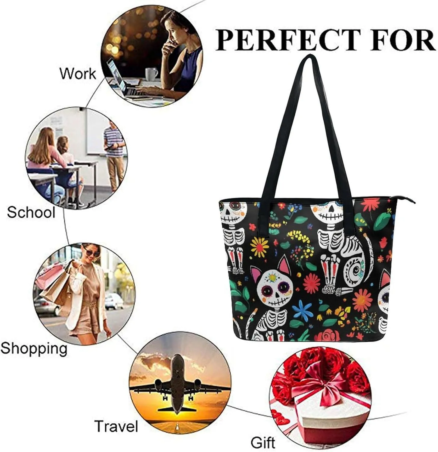 Women's Elegant Leather Handbag Unisex Leather Tote Bag Lightweight Handbag