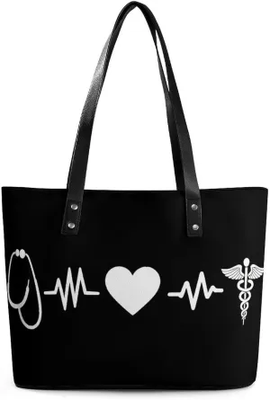Women's Elegant Leather Handbag Unisex Leather Tote Bag Lightweight Handbag